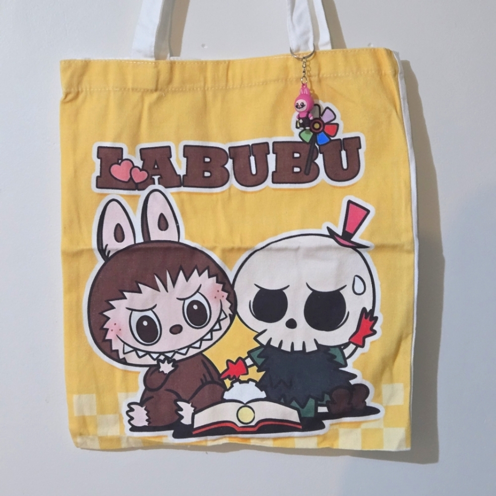 ππ Labubu The Monster Yellow Tote Bag